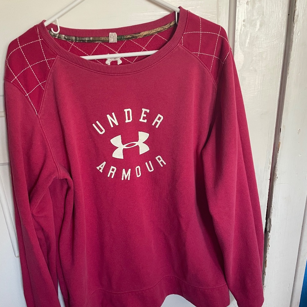 Under Armour pink magenta sweatshirt large/xl
